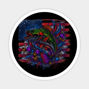 Celebrate Mardi Gras and show your love of fishing with this vibrant patriotic design Magnet